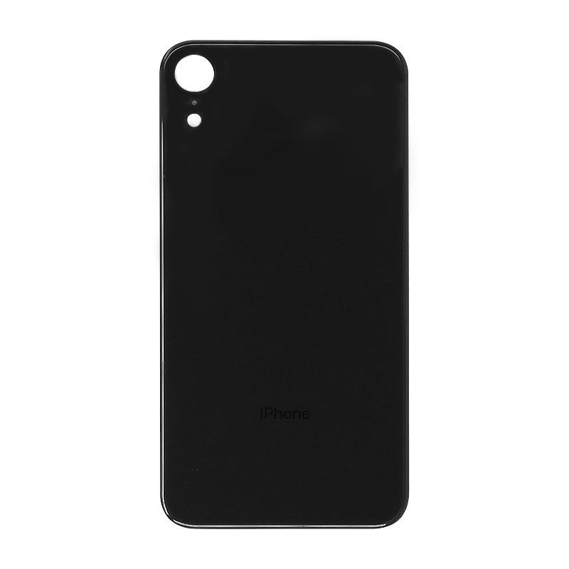 Back Glass Cover for iPhone XR (for iPhone/Large Camera Hole) - Black