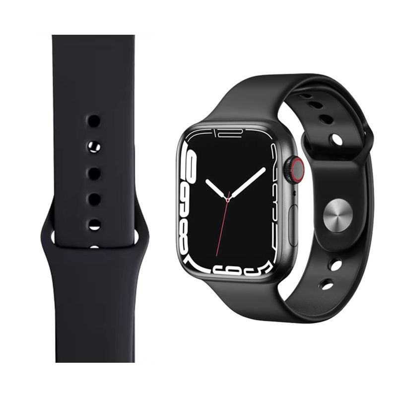 Silicone Strap for Apple iWatch Series (38/40/41MM)(Black)