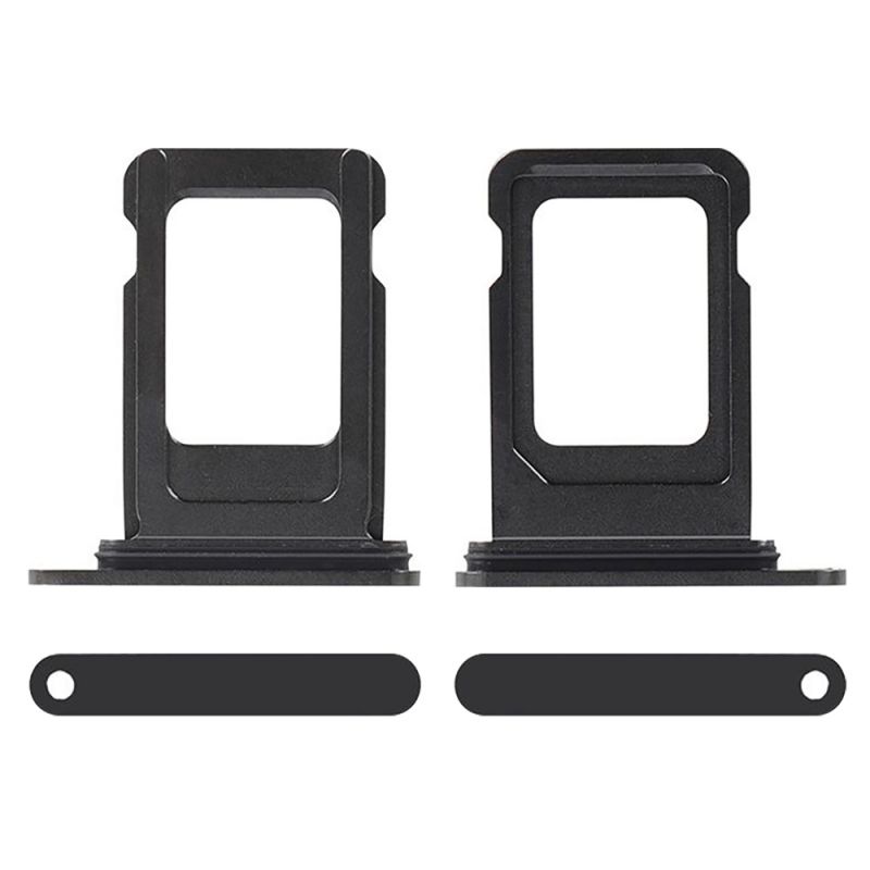 Sim Card Tray with Waterproof Gasket Ring for iPhone 12 Pro/12 Pro Max(Black)