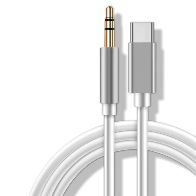 USB C to 3.5mm Audio Aux Jack Cable(3.3ft)(White)