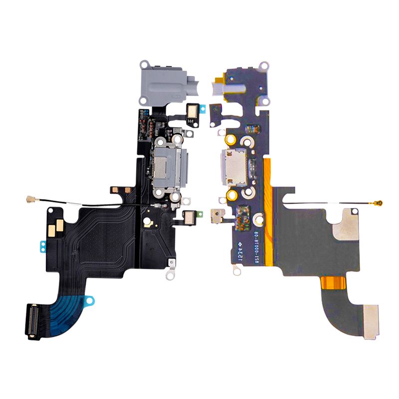 Charging Port Flex Cable(With Mic,Headphone Jack,Antenna) for iPhone 6S(Gray)