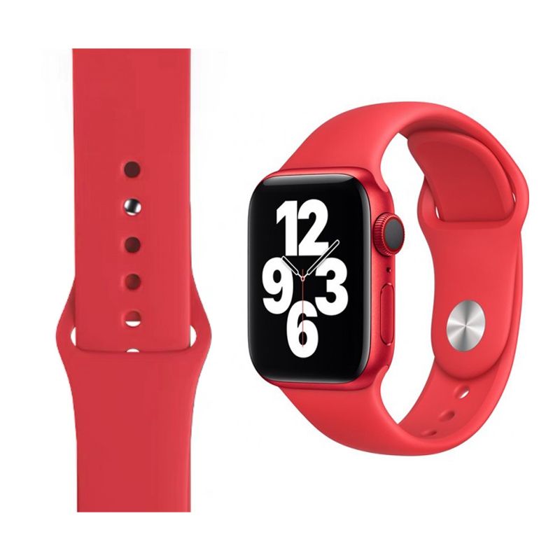 Silicone Strap for Apple iWatch Series (38/40/41MM)(Red)