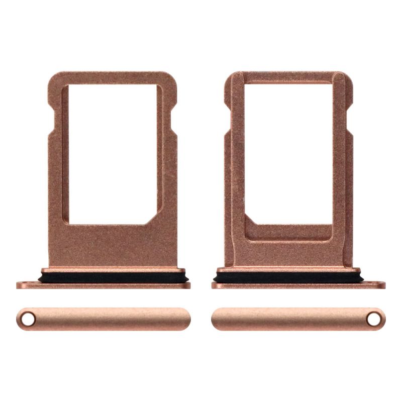 Sim Card Tray with Waterproof Gasket Ring for iPhone 8(Gold)