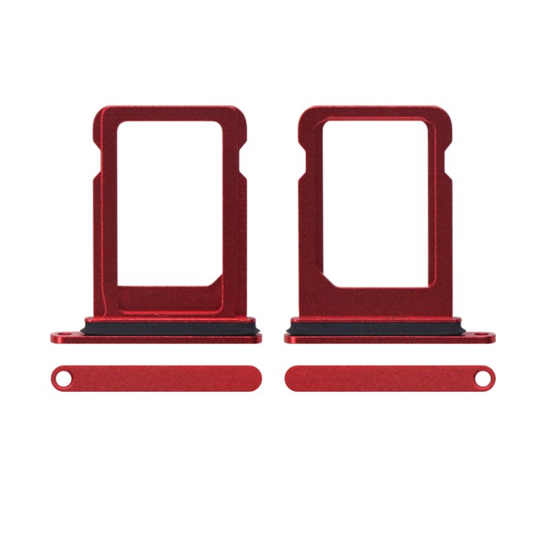 Sim Card Tray with Waterproof Gasket Ring for iPhone 13Mini(Single SIM Card Version)(Red )