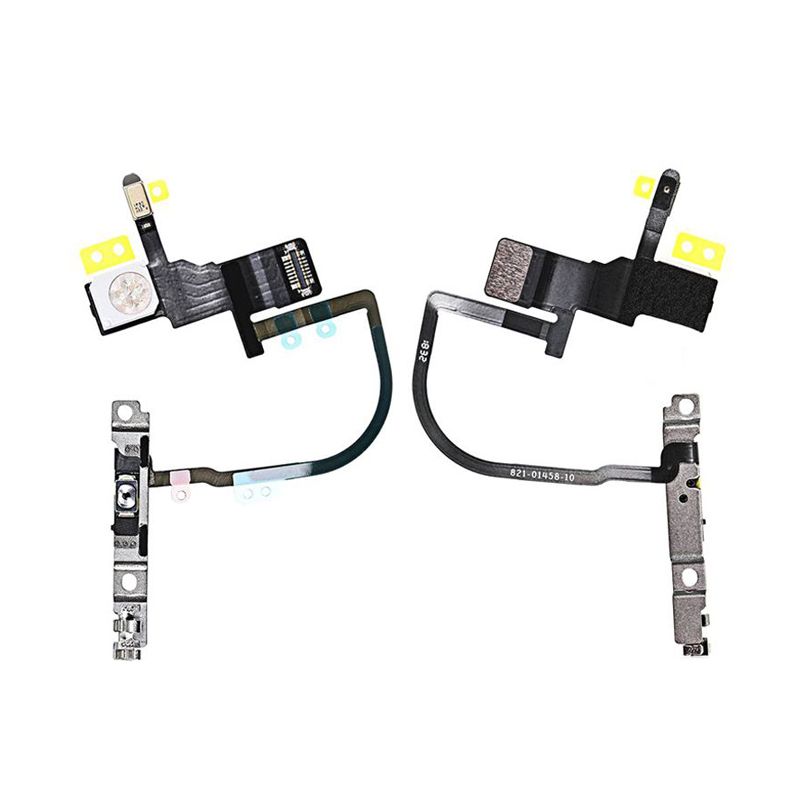 Power Button,Camera Flash LED,Noise Reduction Mic Flex Cable with Metal Plate for iPhone XS Max