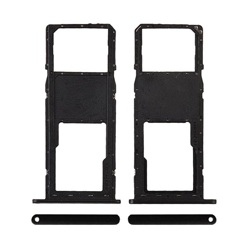 Sim Card Tray and MicroSD Card Tray for Samsung Galaxy A01 (A015/2020)(Black)