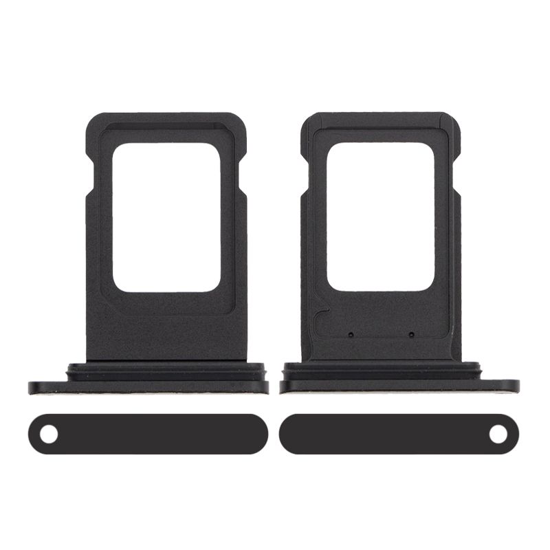 Sim Card Tray with Waterproof Gasket Ring for iPhone 11(Black)