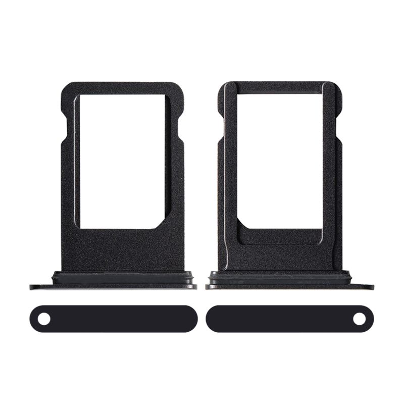 Sim Card Tray with Waterproof Gasket Ring for iPhone 8(Black)