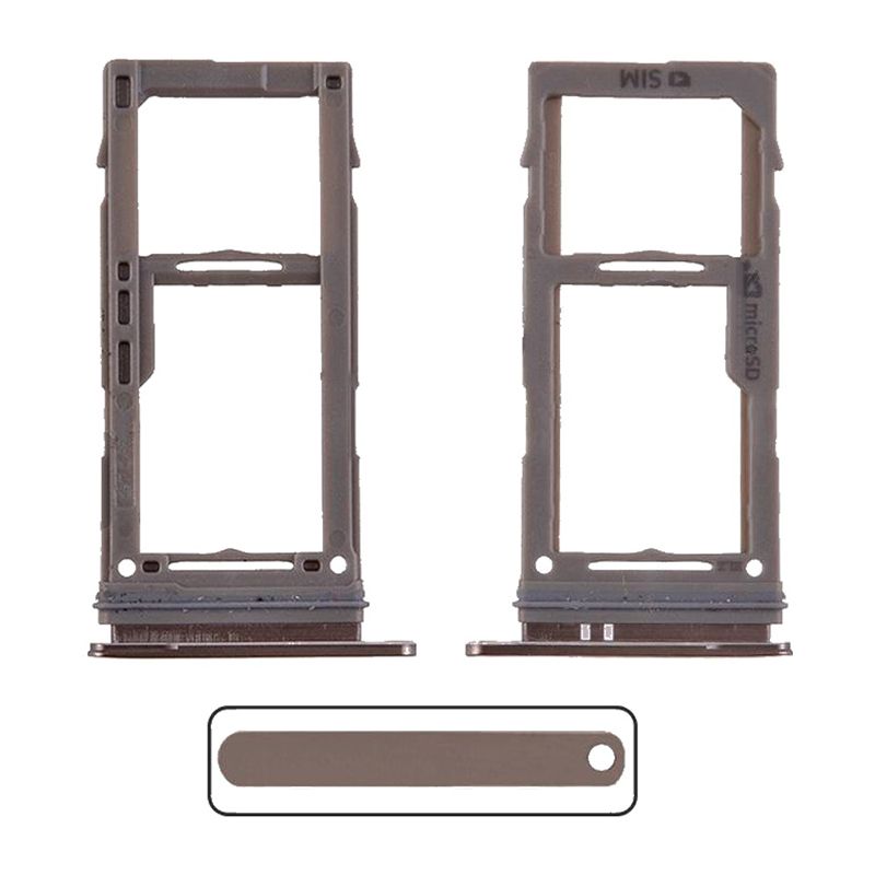 Sim Card Tray and MicroSD Card Tray for Samsung Galaxy S10/S10 Plus/S10E(Gold)