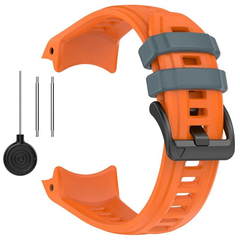 Silicone Strap for Garmin Instinct 3(45mm)(Orange Twilight Blue)