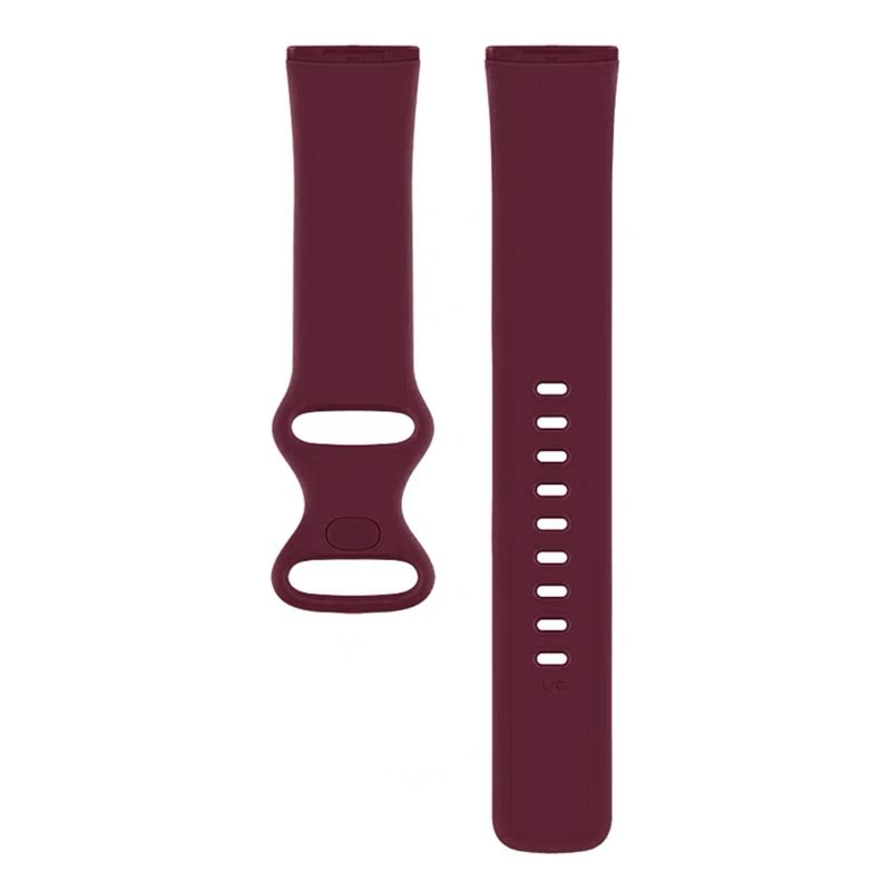 Silicone Strap for Fitbit Versa 3 (100 140mm) (Wine Red)