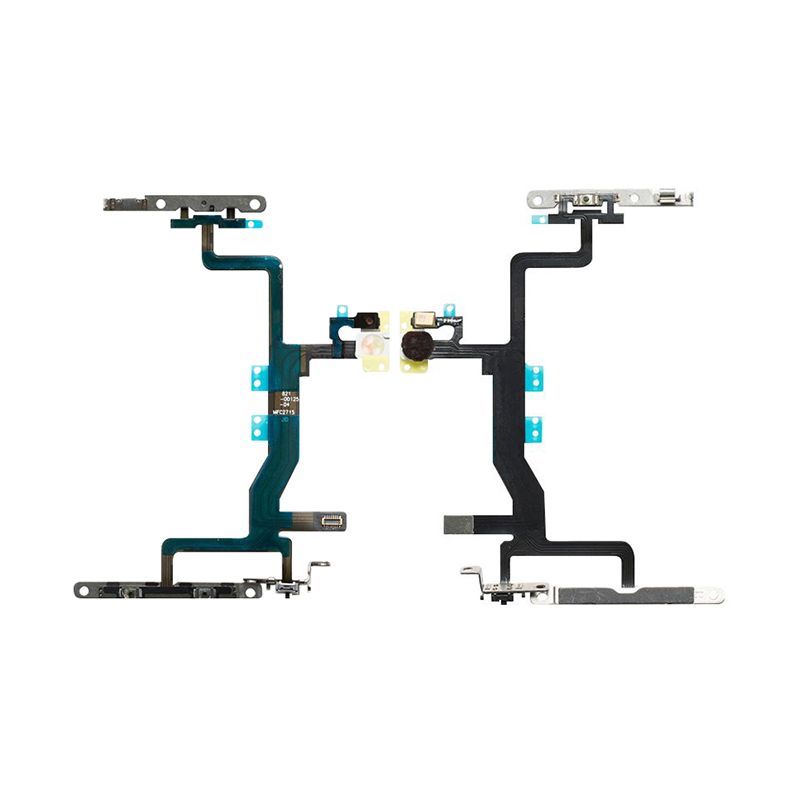 Power Button,Camera Flash LED,Noise Reduction Mic Flex Cable with Metal Plate for iPhone 6S