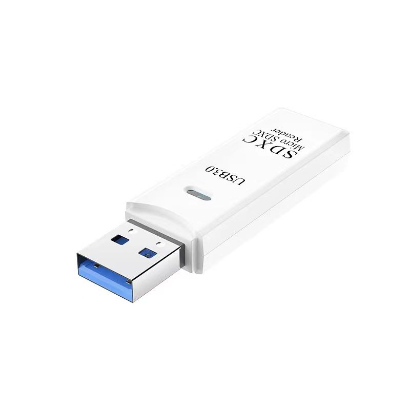 High-Speed USB 3.0 SD/Micro SD Card Reader(White)