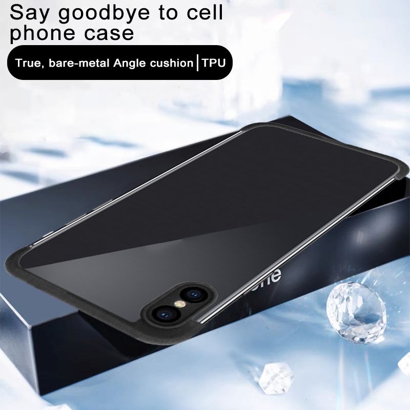 Corner pad protective case for iPhone X (TPU)(Black)