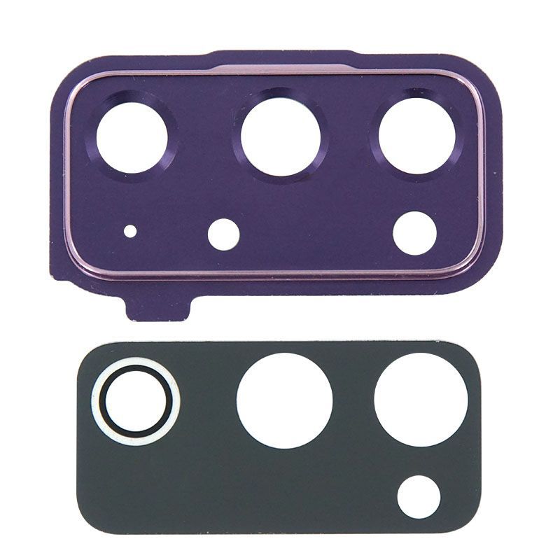 Back Camera Lens with Cover Bezel Ring for Samsung Galaxy S20 FE 5G (Purple)