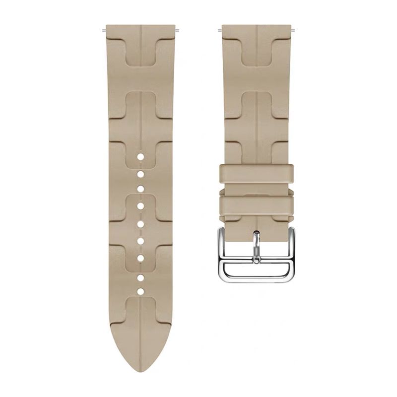 H-shaped pattern Silicone Strap for Samsung Galaxy Watch4/5/6(40mm 44mm)/Watch 4 Classic(42mm 46mm)/Watch 6 Classic(43mm 47mm)(Walnut )(20/20mm)