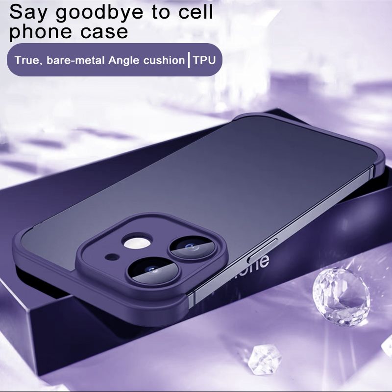 Corner pad protective case for iPhone 12 (TPU)(Purple)