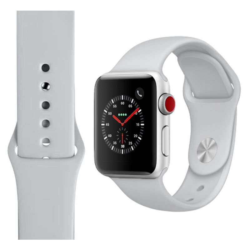 Silicone Strap for Apple iWatch Series (42/44/45/49MM)(Cloud Gray)