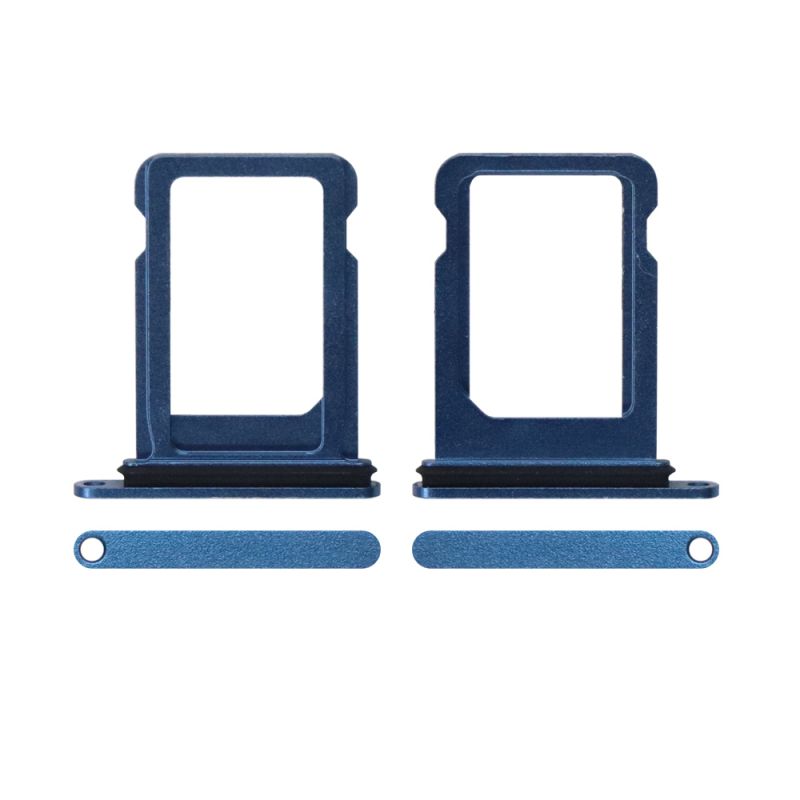 Sim Card Tray with Waterproof Gasket Ring for iPhone 13Mini(Single SIM Card Version)-Blue