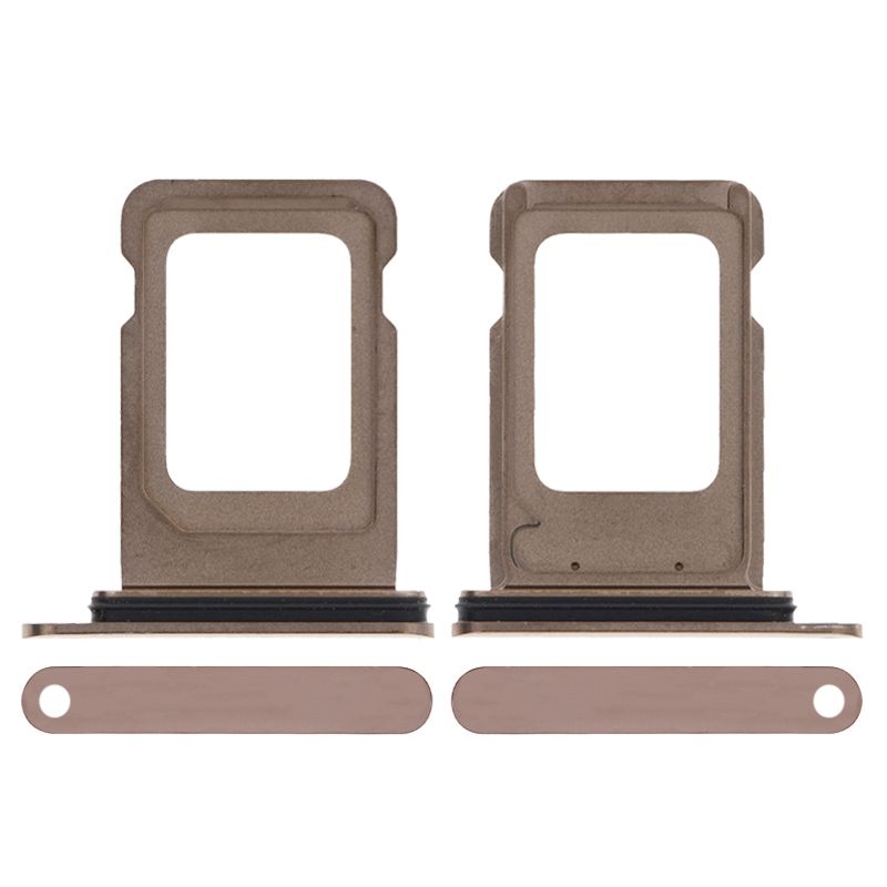 Sim Card Tray with Waterproof Gasket Ring for iPhone 11 Pro Max(Gold)