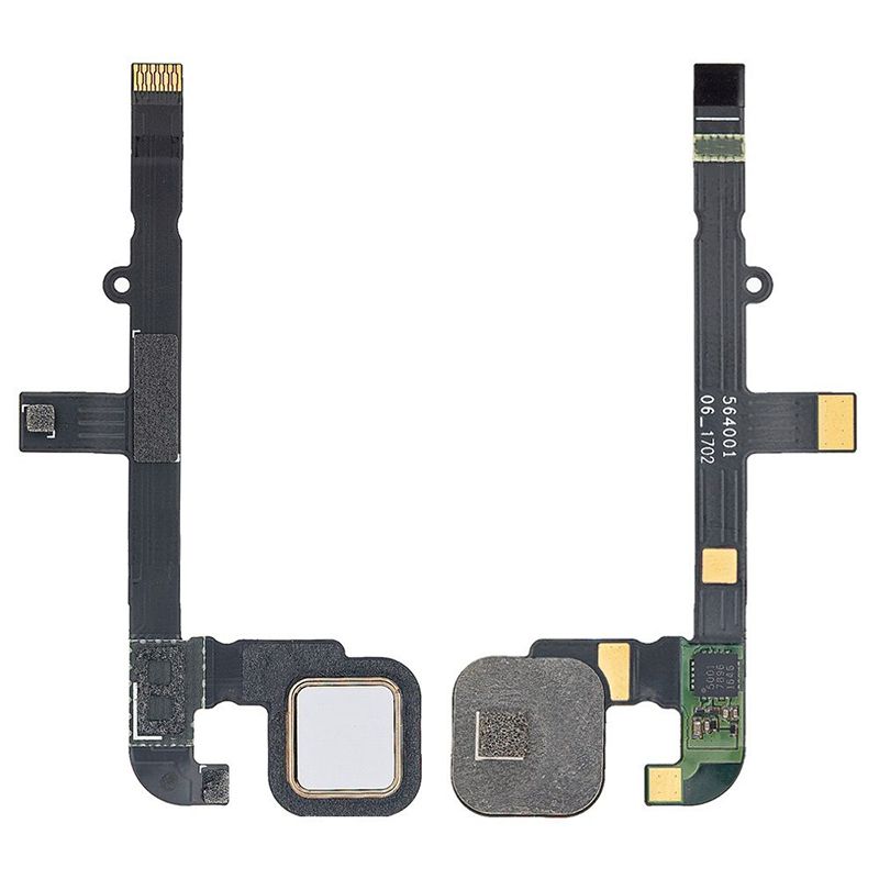 Home Button With Flex Cable for Moto Z Play Droid (XT1635) (White)