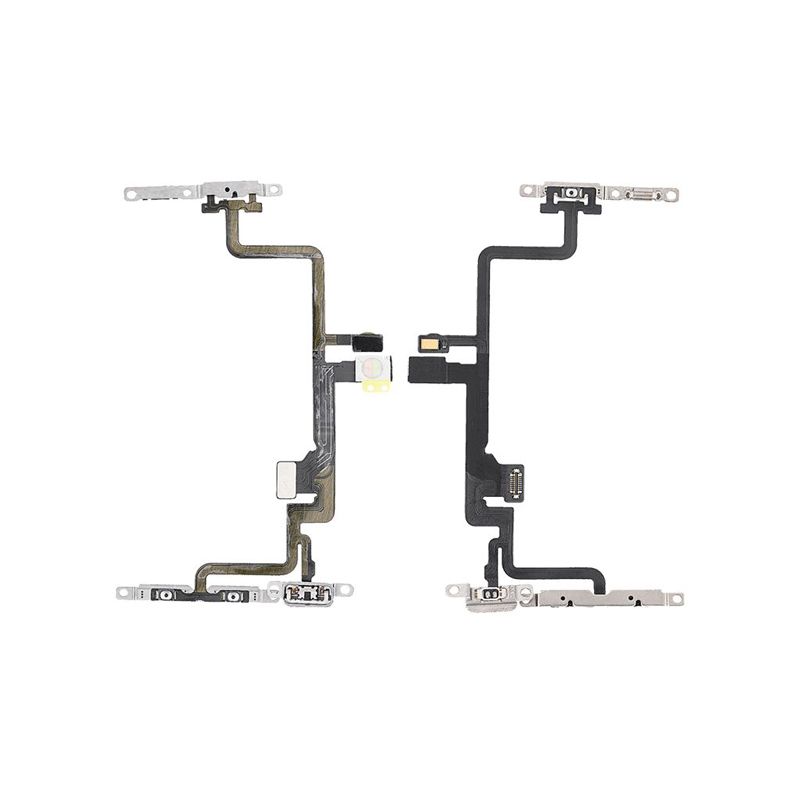 Power Button,Camera Flash LED,Noise Reduction Mic Flex Cable with Metal Plate for iPhone 7 Plus