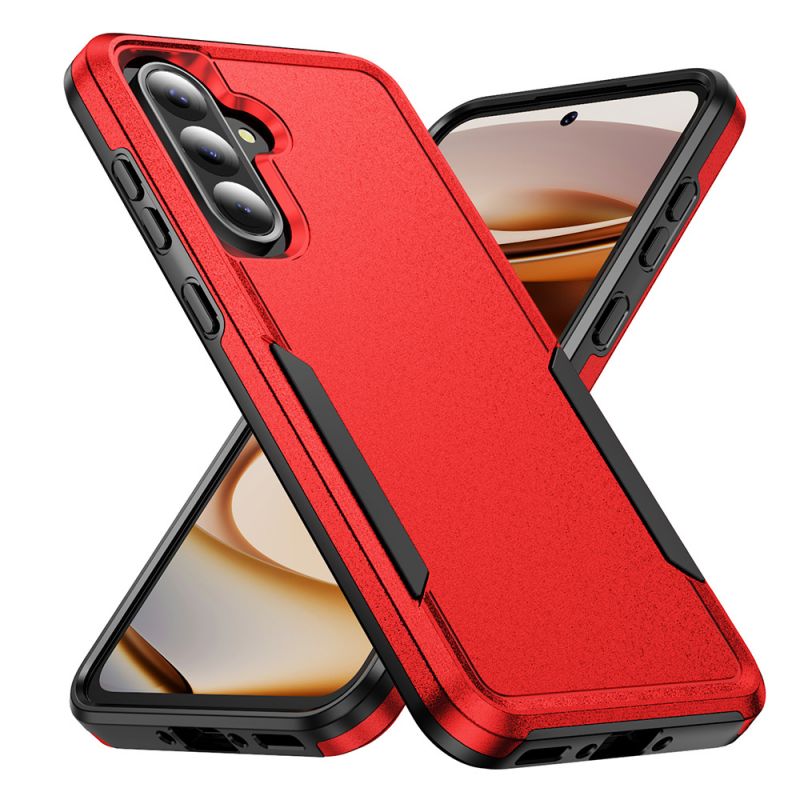 For Samsung Galaxy A36 TPU+PC 2 in 1 shockproof Hybrid Protective Case(Red+Black)