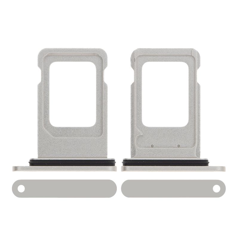 Sim Card Tray with Waterproof Gasket Ring for iPhone 11(Silver)