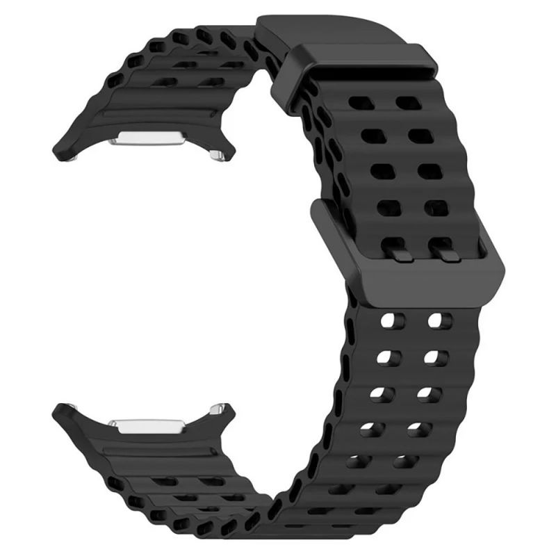 Silicone Marine Strap for Samsung Galaxy Watch Ultra(47MM)(Black)