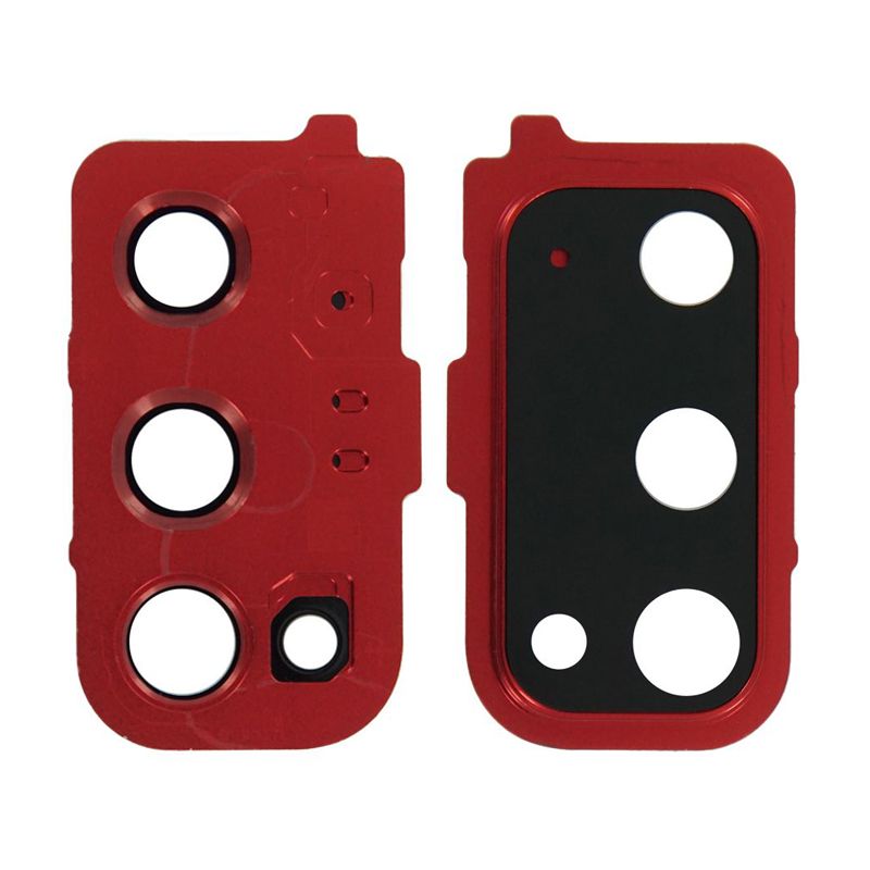Back Camera Lens with Cover Bezel Ring for Samsung Galaxy S20/S20 5G (Red)